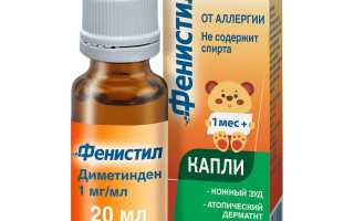 Фенистил капли — инструкция по применению для детей